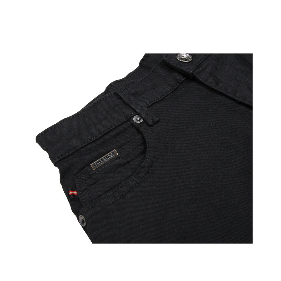 Luke 1977 Junior Black Vacuum Skinny Jeans Detail 2