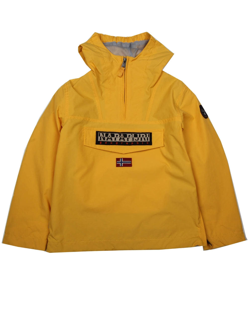 Napapijri Junior Yellow Rainforest Pullover Jacket - Retro Designer Wear
