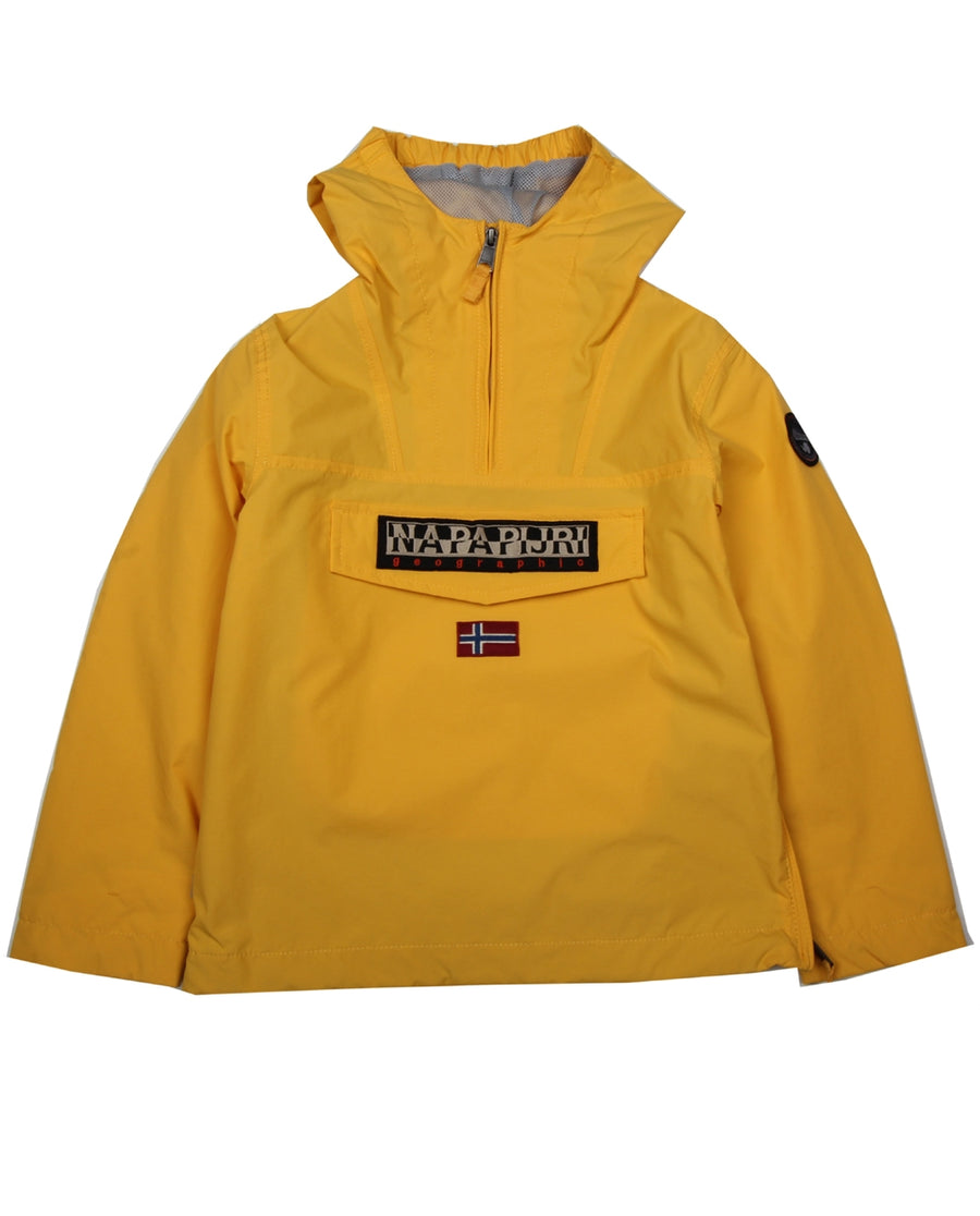 Napapijri Junior Yellow Rainforest Pullover Jacket - Retro Designer Wear