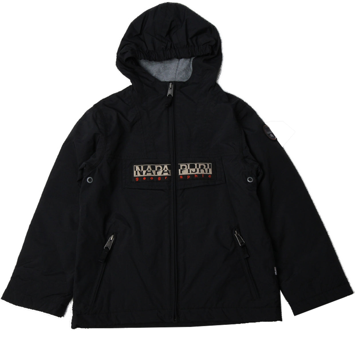 Napapijri Junior Black Rainforest Jacket front 