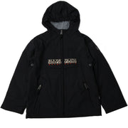 Napapijri Junior Black Rainforest Jacket front 