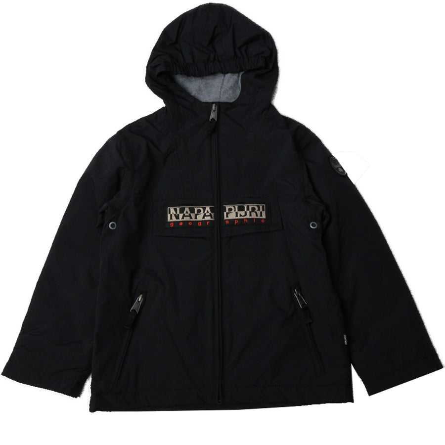 Napapijri Junior Black Rainforest Jacket front 