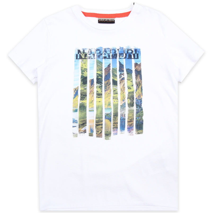 Napapijri Junior Rainforest Logo White T-Shirt Front