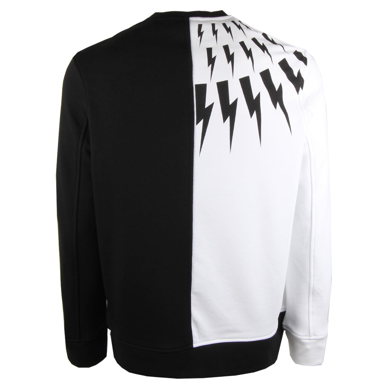 Neil Barrett Half Fair-isle Thunderbolt Sweatshirt