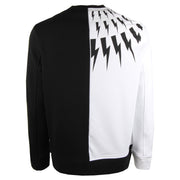Neil Barrett Half Fair-isle Thunderbolt Sweatshirt
