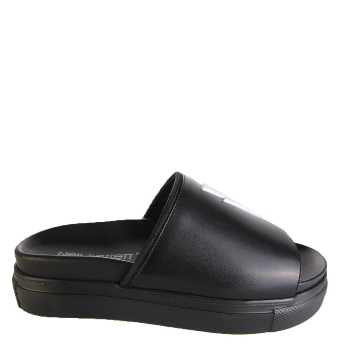Neil Barrett Black Basket Stripe Slider