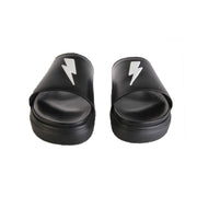 Neil Barrett Black Basket Stripe Slider