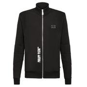 Philipp Plein Black Quilted Detail Jogging Jacket front 