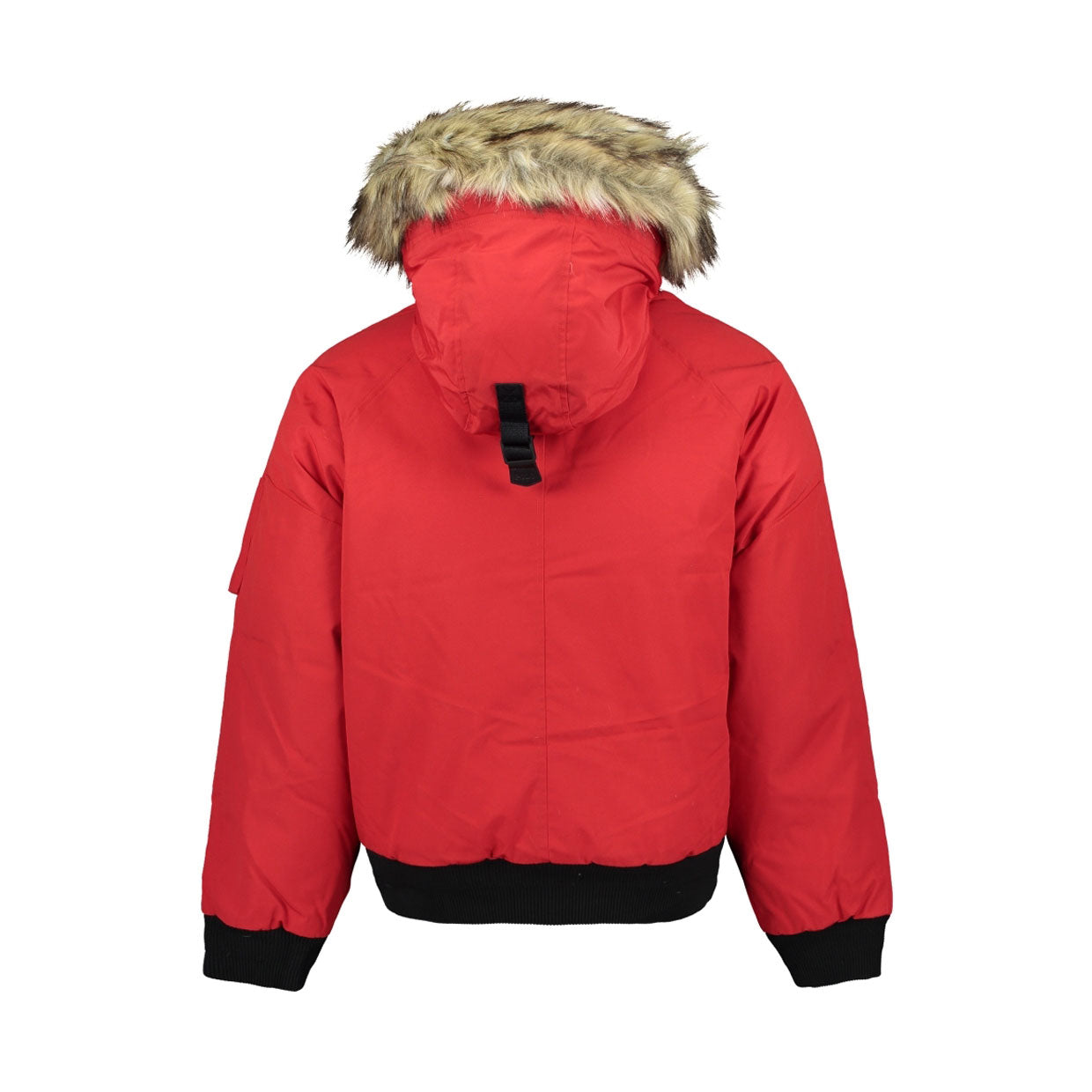 Ralph Lauren Men's Faux-fur Hooded Bomber Down Jacket In Red