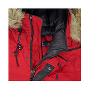 Ralph Lauren Men's Faux-fur Hooded Bomber Down Jacket In Red