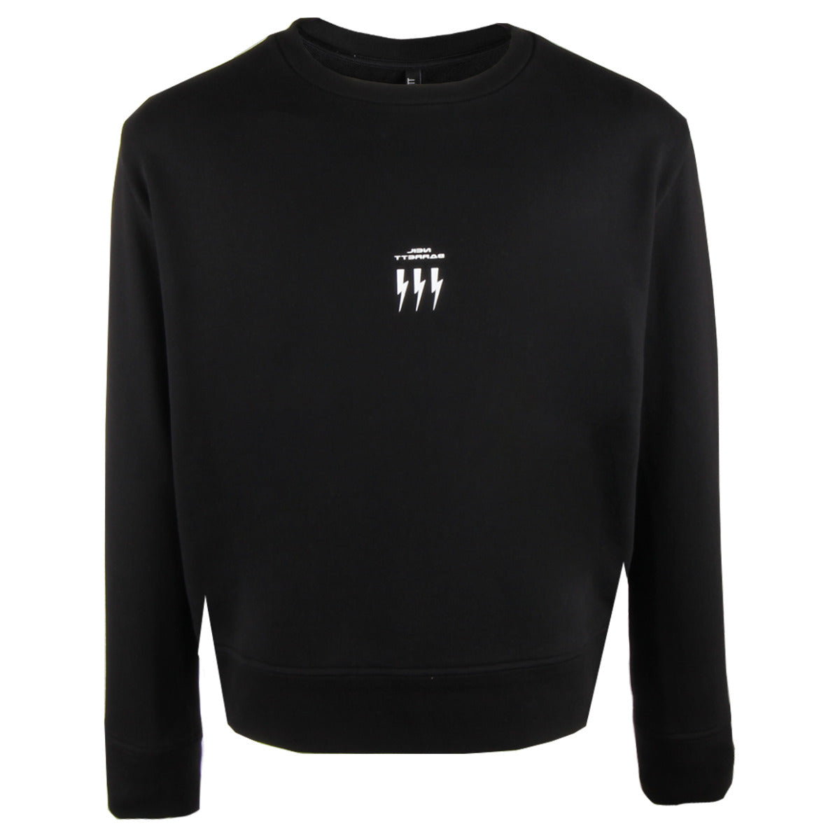 Neil Barrett Black Thunderbolt Logo Sweatshirt front 