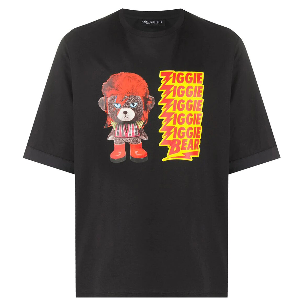 Neil Barrett Black Ziggie Bear Print T-shirt